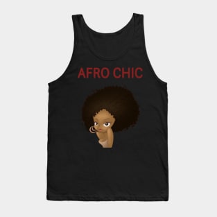 Afro Chic - natural big black curly Tank Top